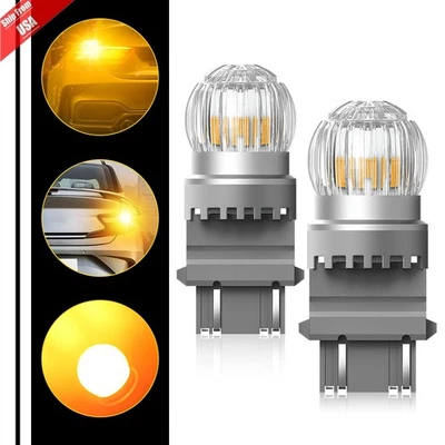 AUXITO 3157 3156 Ámbar 6-LED Señal de giro Bombillas de estacionamiento Sin errores 2-10x A+ Foto 1 de 4