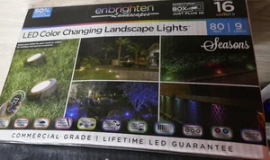 Open ENBRIGHTEN Seasons Landscape Lights, 40 ft. , 6 LED COLOR  (Six Pucks) #SH2 - Picture 1 of 5