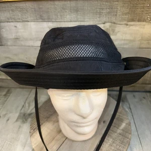 Sombrero Boonie Negro Exterior Senderismo Pesca Camping Gorra Malla Ventilación Mentón - Imagen 1 de 9