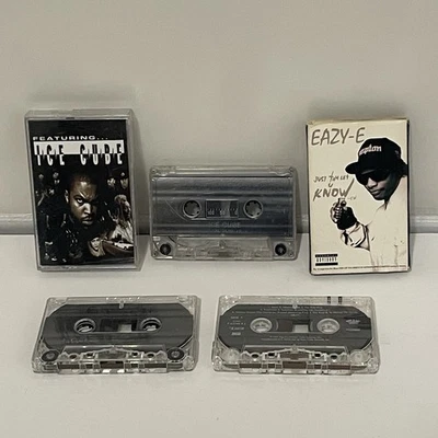 Lot Of 5 Vintage Gangsta Rap 90’s Cassette Tapes  Ice Cube, Eazy-E & Scarface - Image 1 of 4