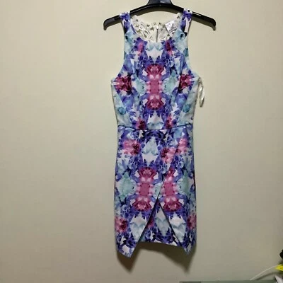 Women Angel Biba Dress Size 6 Floral, Pink/White/Blue Party Dress - image 1 of 4