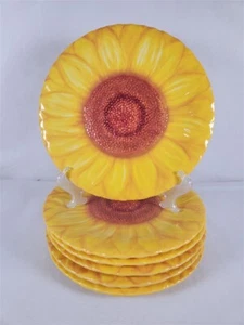 Juego de 6 platos de ensalada Williams-Sonoma girasol melamina 8,75" ~ amarillo floral - Imagen 1 de 5