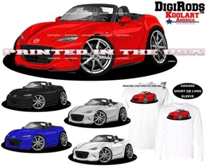  Camiseta de coche de dibujos animados Mazda Miata MX-5 MX5 convertible DigiRods/Koolart S-5X - Imagen 1 de 7