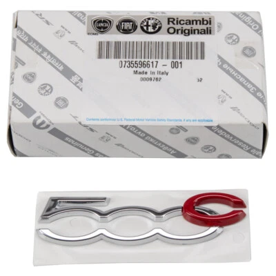 ORIGINAL Fiat Emblem Schriftzug B Säule 500 C (312_) links / rechts 735596617 - Bild 1 von 3