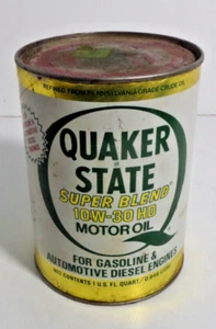 Quaker State Super Blend 10W-30HD Öldose voll Vintage - Bild 1 von 2