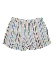 NWOT Caslon Blue and Pink Striped Linen Shorts Size L