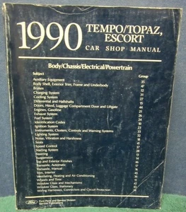 1990 Ford Tempo/Topaz, Escort Body/Chassis/Electrical, & Powertrain Manual - Picture 1 of 1