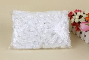 One-off Disposable Cap White 100pcs/set Hotel Home Shower Bathing Elastic Cap - Picture 1 of 3