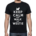 Keep Calm And Walk The Westie Dog Walking Funny T shirt tee