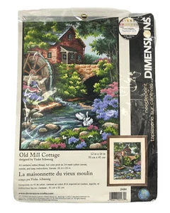Vintage Dimensions Needlepoint Kit “The Old Mill Cottage” #2484 12” X 16” - Picture 1 of 2