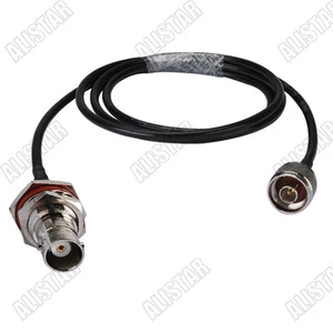 5Pcs BNC Female Jack Bulkhead to N-Type Male Wlan Extension Cable KSR195 50cm - Picture 1 of 3