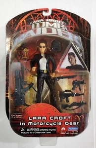 Tomb Raider Lara Croft In Motorcycle Gear Action Figure Playmates Angelina Jolie - Picture 1 of 2