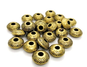 Large Acrylic Rondelle Bead 14mm - Antique Bronze - Pack of 20 - Picture 1 of 1