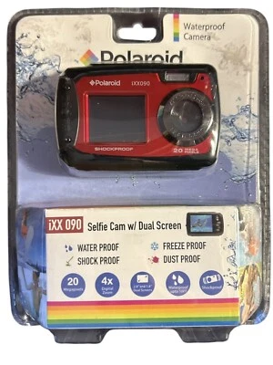 POLAROID-IXX090 Shock & Waterproof 20MP Digital Portable Handheld Camera - Red - Image 1 of 3