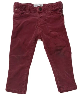 Usado- Calça jeans stretch de algodão Zara Baby para meninas (tamanho 12-18M) - Imagem 1 de 4