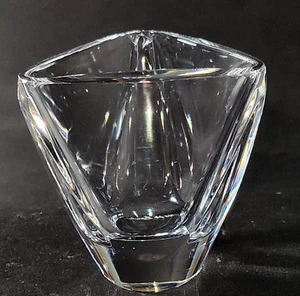 VAL ST LAMBERT TRICORNE VASE Cut Lead Crystal, 3", Made in Belgium - Picture 1 of 6