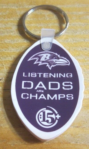 Baltimore Ravens 1.5"X2.5 Soft Plastic Keychain with Metal Ring NFL Football Cover