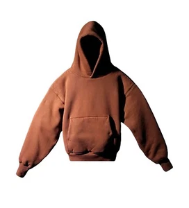 YEEZY YZY X GAP PERFECT PULLOVER HOODIE SWEATSHIRT BROWN KIDS LARGE KANYE WEST - Picture 1 of 4