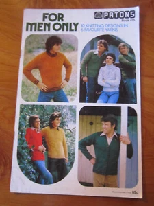 KNITTING PATTERN BOOK PATONS NO. 475 FOR MEN ONLY   GREAT **** MUST SEE - Picture 1 of 2