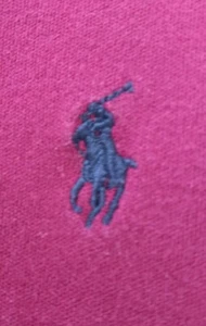 POLO RALPH LAUREN RED BURGUNDY BLUE SMALL CLASSIC FIT POLO SHIRT MENS - Picture 1 of 3