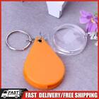 10X Folding Magnifier Solid Color Plastic Lighted Magnifying Glass with Key Ring