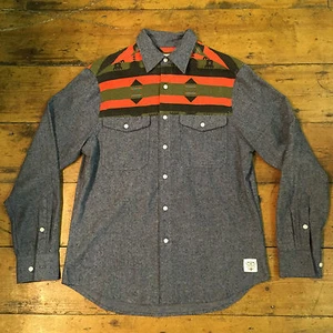 Crooks & Castles Neu Langarm Karohemd Rot Navy Gr. S - Bild 1 von 2
