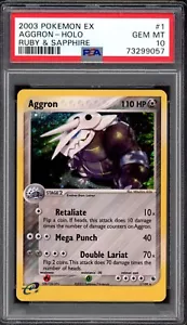 PSA 10 Pokemon EX Ruby & Sapphire 1 Aggron Holo - Picture 1 of 3