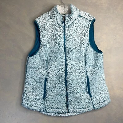 Жилет женский Green Tea размер XXL пушистый синий бирюзовый пушистый шерпа флисовый жилет - Изображение 1 из 4