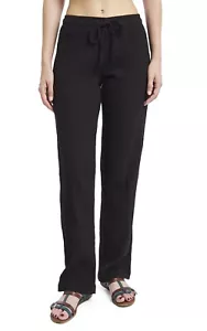 J&CE Women's 100% Cotton Gauze Low Waist Beach Pajama Pants Black Size 3XL NWT - Picture 1 of 5