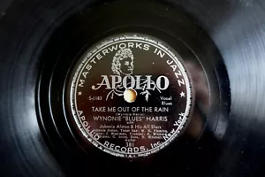 WYNONIE HARRIS 78 TAKE ME OUT OF THE RAIN / YOUNG AND WILD US APOLLO 381 E-/V+ - Bild 1 von 2
