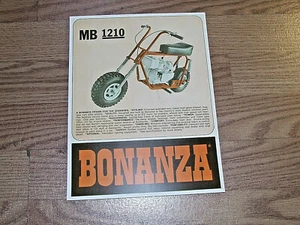 ¡WOW! Reproducción de tarjeta de hechos de entrega de reparto de reparto de distribuidor vintage y raro de bonanza mb 1210 - Imagen 1 de 2