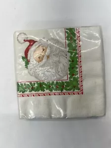 Vintage Hallmark Tovaglioli Bevande Natale Babbo Natale Confezione da 16 10 Pollici Festa - Foto 1 di 8