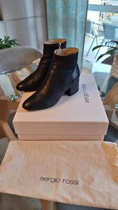 Sergio Rossi Stiefeletten Ankle Boots Schuhe schwarz Kalbsleder Gr. 34.5 - Bild 1 von 9