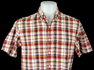 Converse All Star Herren rot kariert S/S FREIZEITSHIRT - L (M) - Brustumfang 42" - UVP £49 - Bild 1 von 11