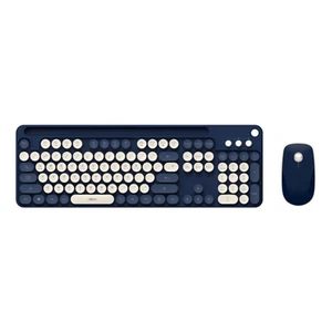 ABKO WKM50 Pen Holder Wireless Keyboard and Mouse SET - NAVY - Picture 1 of 10