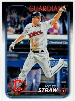 2024 Topps Baseball Myles Straw No. 361 Cleveland Guardians - Bild 1 von 2