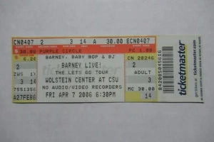 BARNEY LIVE! THE LET GO TOUR 4/7/2006 BOLETO COMPLETO WOLSTEIN CENTER CSU - Imagen 1 de 1