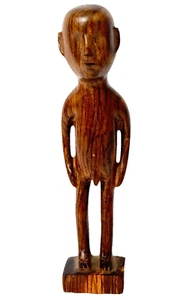 VTG Moai Tangata Ancestor Sculpture Easter Island Hand Carved Wood Rapa Nui Nude - Picture 1 of 9