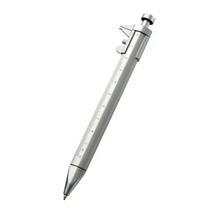 Ball Point Pen 100mm Caliper Gauge Plastic Vernier Measuring Tool Stationery - Foto 1 di 14