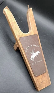 Corral Ranch Wear Wooden Boot Jack Puller Advertising - Picture 1 of 8