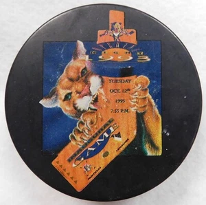 Florida Panthers Inaugural Game 1993 Vintage Off. Licensed NHL Ice Hockey Puck - Picture 1 of 2