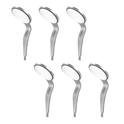Espejo bucal dental de doble cara JMU 6X superficie frontal 5# acero inoxidable simple Foto 1 de 4