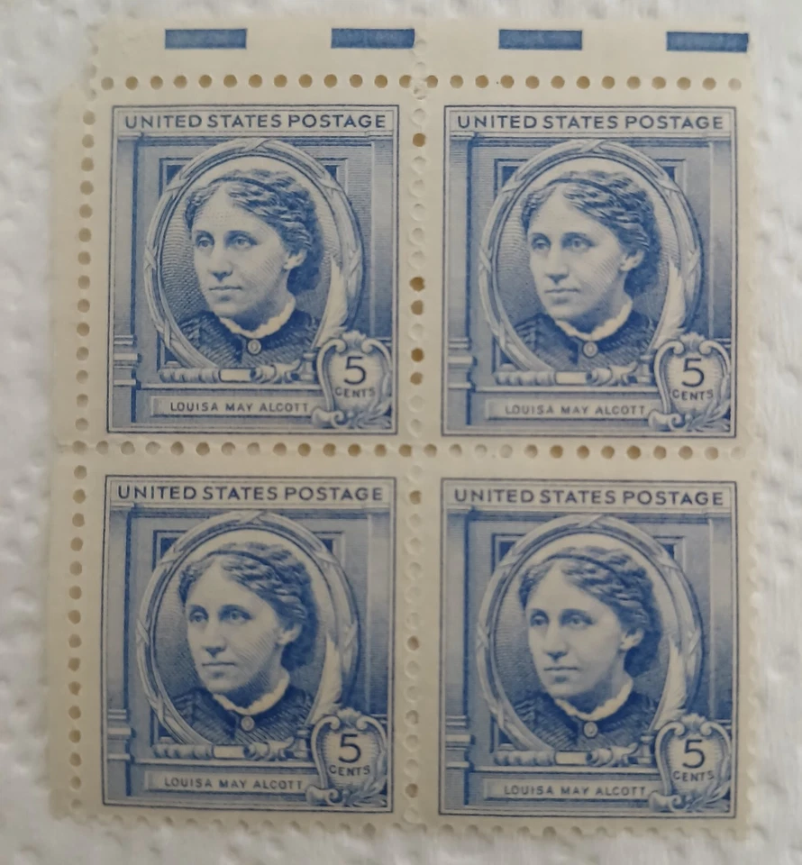 U.S - 1940 - SCOTT  #862 - LOUISA M. ALCOTT - BLOCK OF 4 STAMPS  - MNH - Image 1 of 1