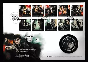 HARRY POTTER SILVER PLATED MEDAL COVER - THE FINAL DUEL LIMITED EDITION OF 5000 - Picture 1 of 3