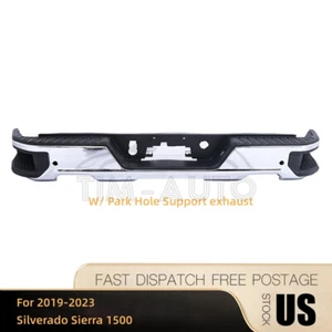 Chrome Rear Bumper Assembly For 2019-2023 Chevy Silverado Sierra 1500 GM1103214 - Picture 1 of 8