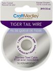 6 Pack Craft Medley Tiger Tail Beading Wire 7-Strand .45mmx39'-Silver BD922A