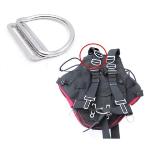 Stainless Steel Scuba Diving D Ring Weight-Belt Slider Webbing Retainer Stopper - Picture 1 of 17