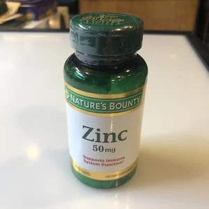 Nature's Bounty Zinc 50 mg Caplets 100 ea EXP 9 / 2024 - Picture 1 of 6