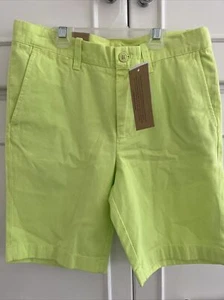 J Crew Crewcuts Size 10 Boys Shorts in Neon Yellow Adjustable Waist Boys Size10 - Picture 1 of 12