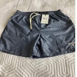 Barbour Shell Swim Shorts Navy Men's M Medium NWT Quick Dry Mesh Lined - Picture 1 of 9